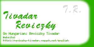 tivadar reviczky business card